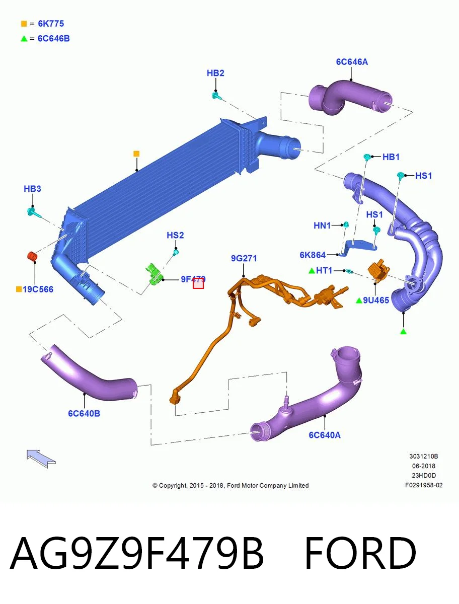 AG9Z9F479B Ford Датчик наддува