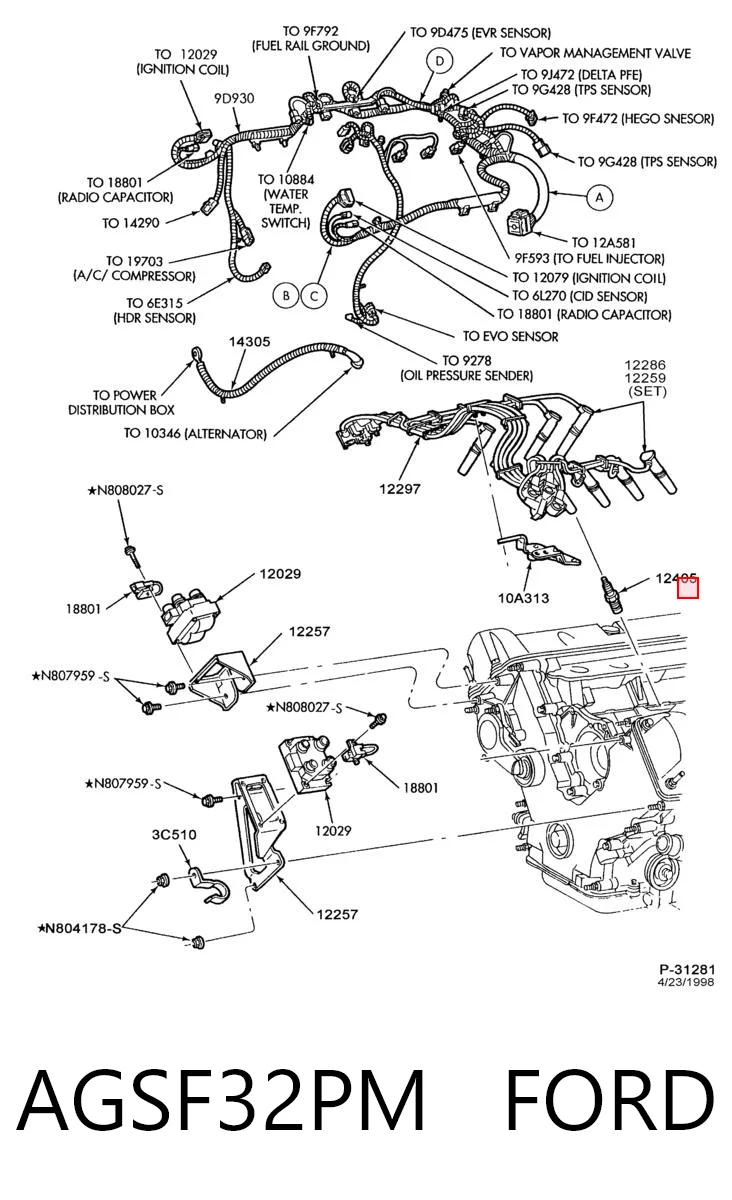 AGSF32PM Ford Свіча запалювання