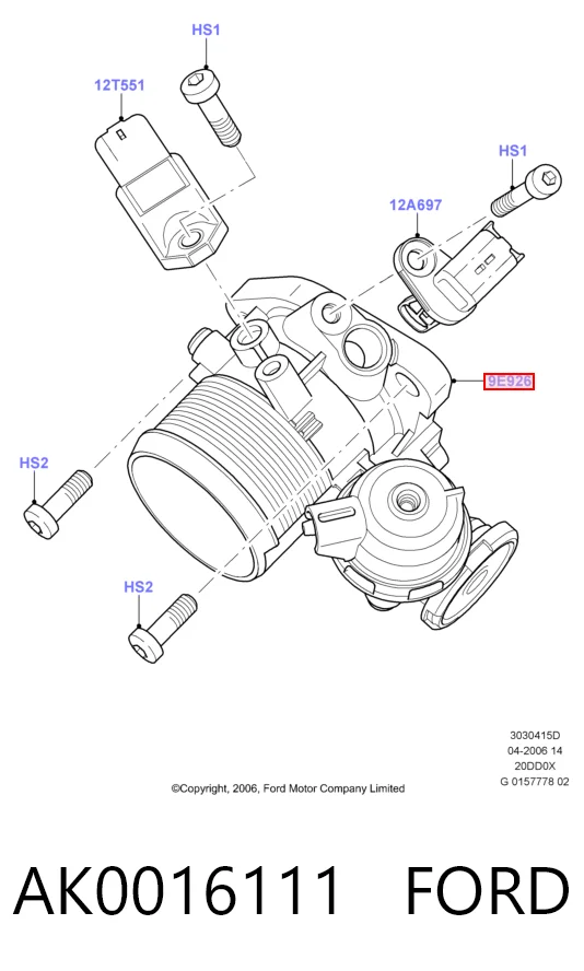 Дросільна заслінка в зборі на Ford S-Max  CA1