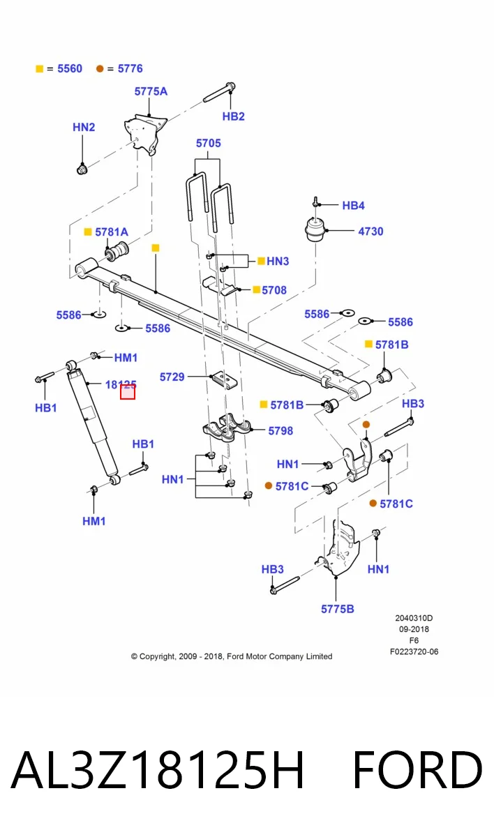 AL3Z18125H Ford Амортизатори задні