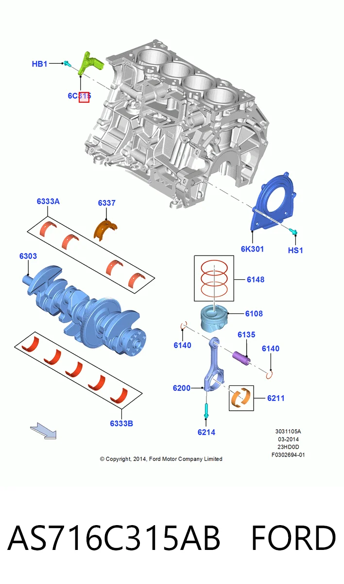 AS716C315AB Ford ДПКВ