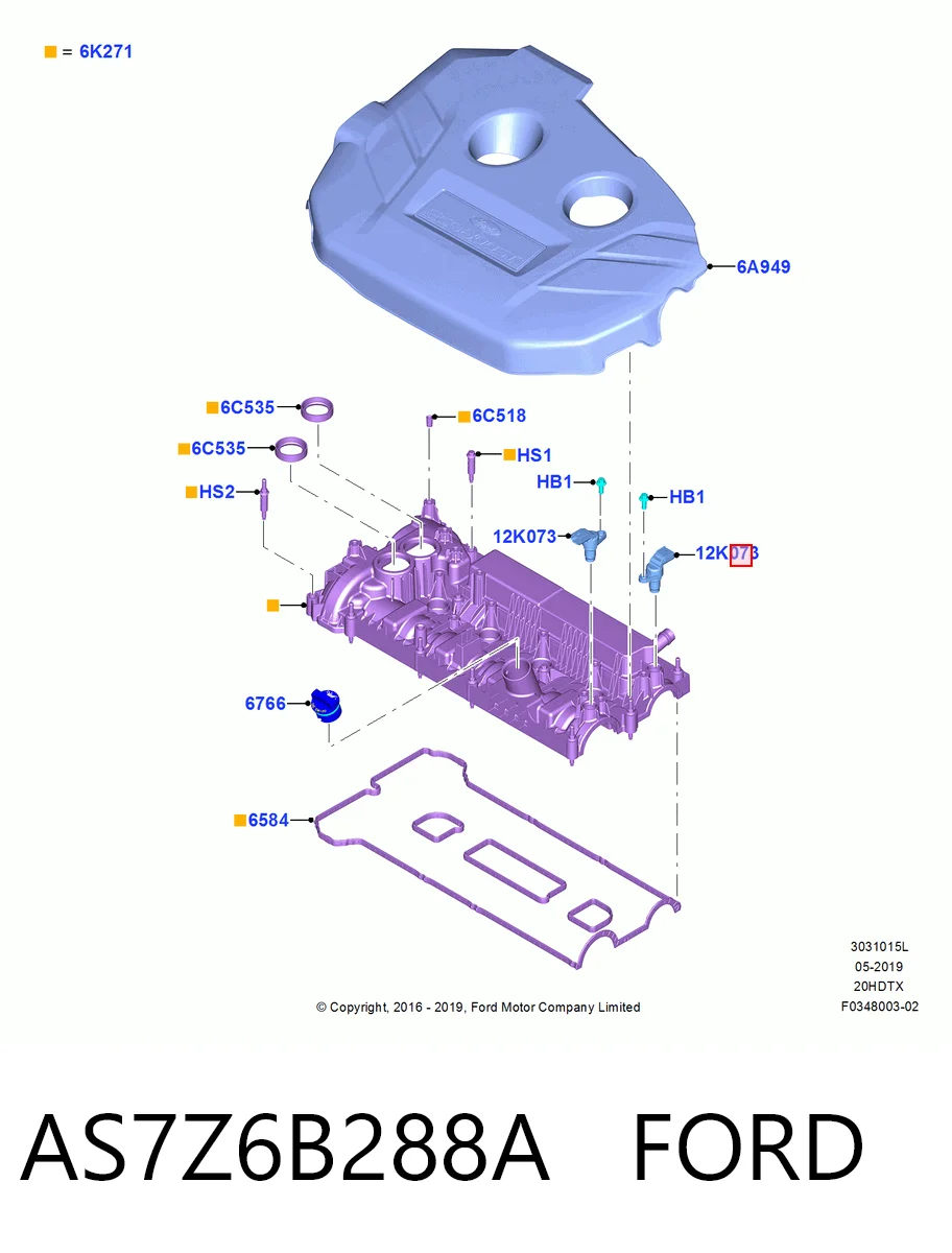 AS7Z6B288A Ford Датчик розподільного вала