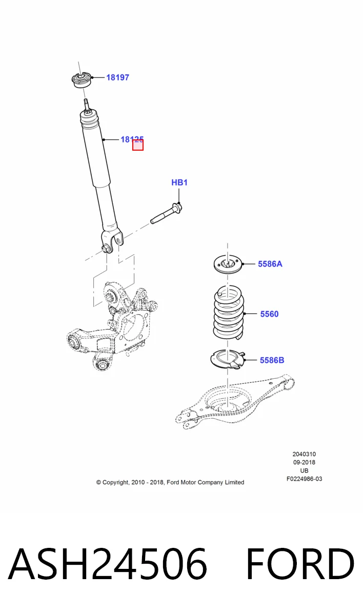  Амортизатор передній, правий Ford Explorer 