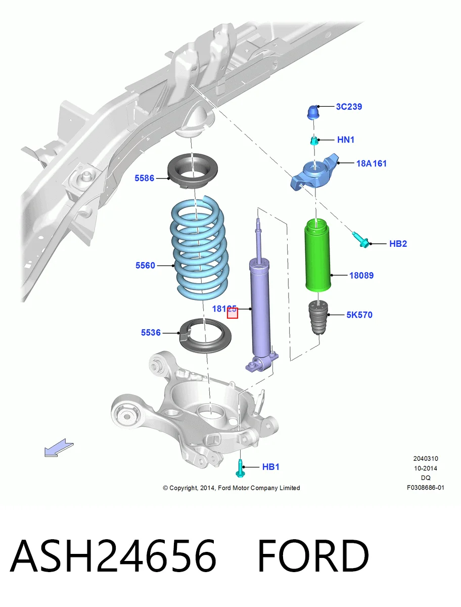 Амортизатори задні на Ford Edge II CD539