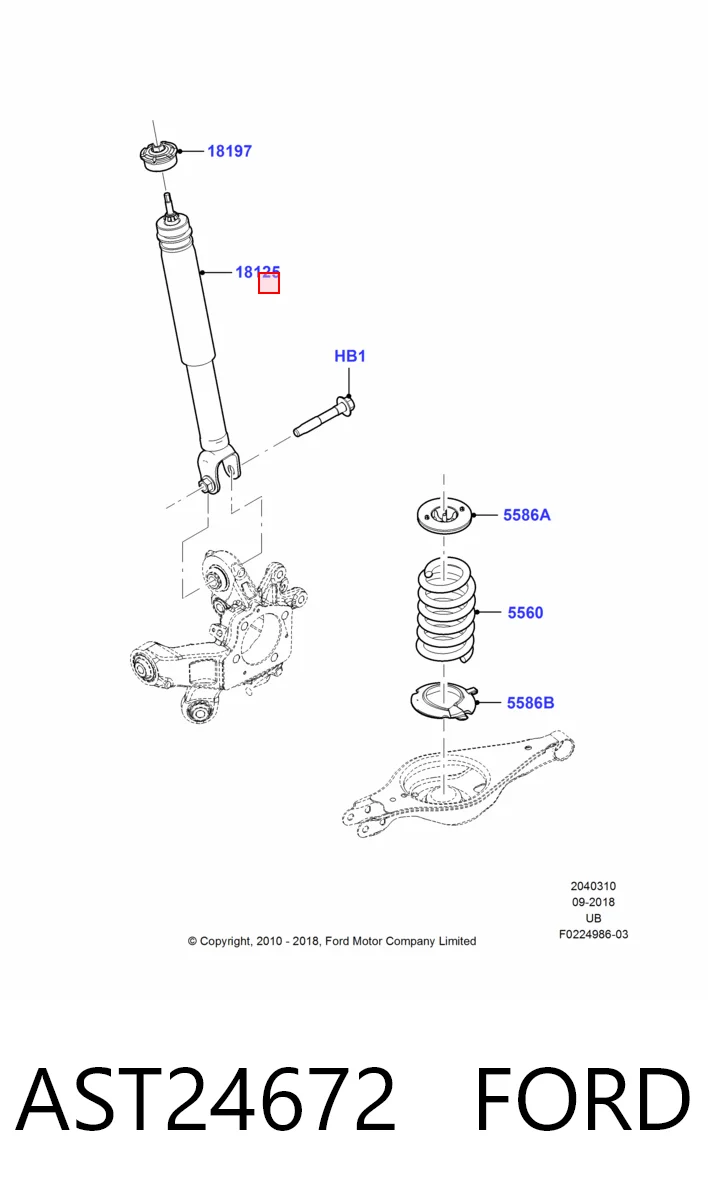  Амортизатор передній, правий Ford Explorer 