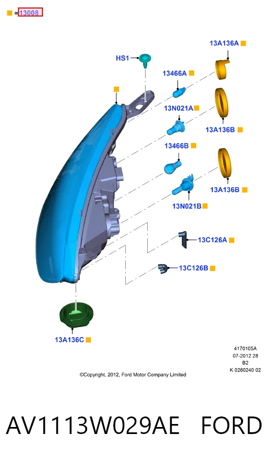 Фара права 32L110E Polcar
