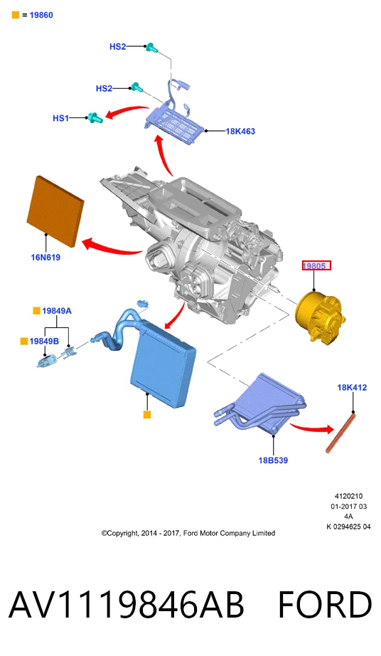 AV1119846AB Ford Електромотор пічки
