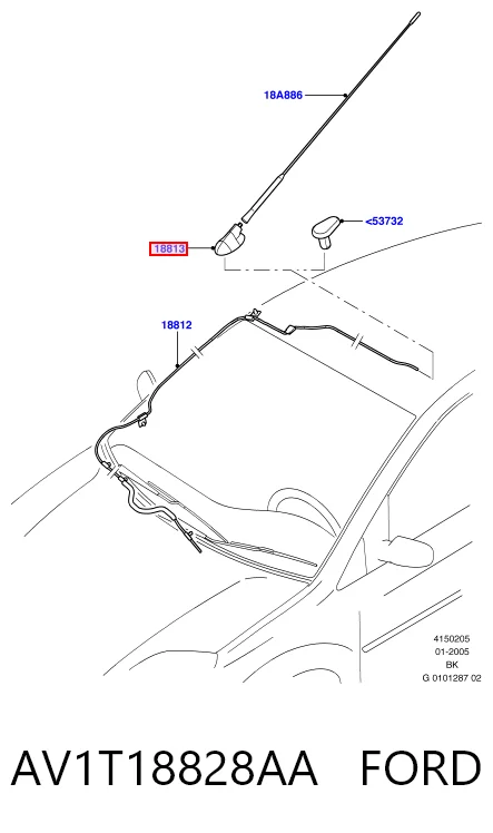 AV1T18828AA Ford Антена на дах