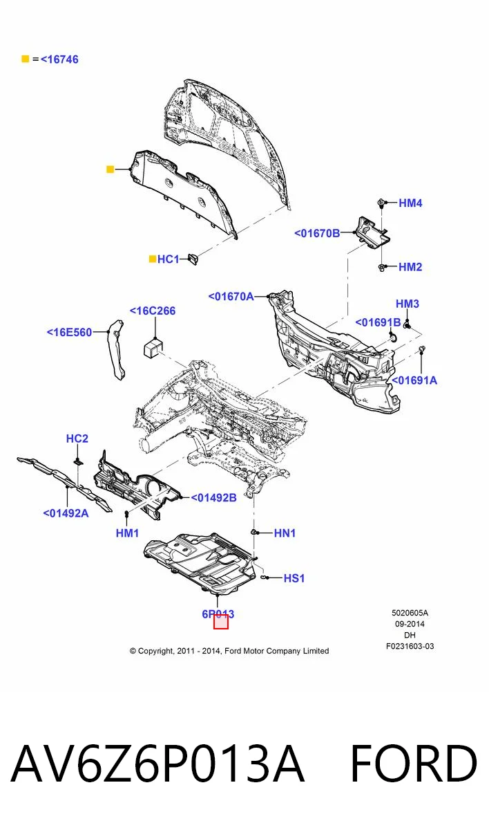 AV6Z6P013A Ford 