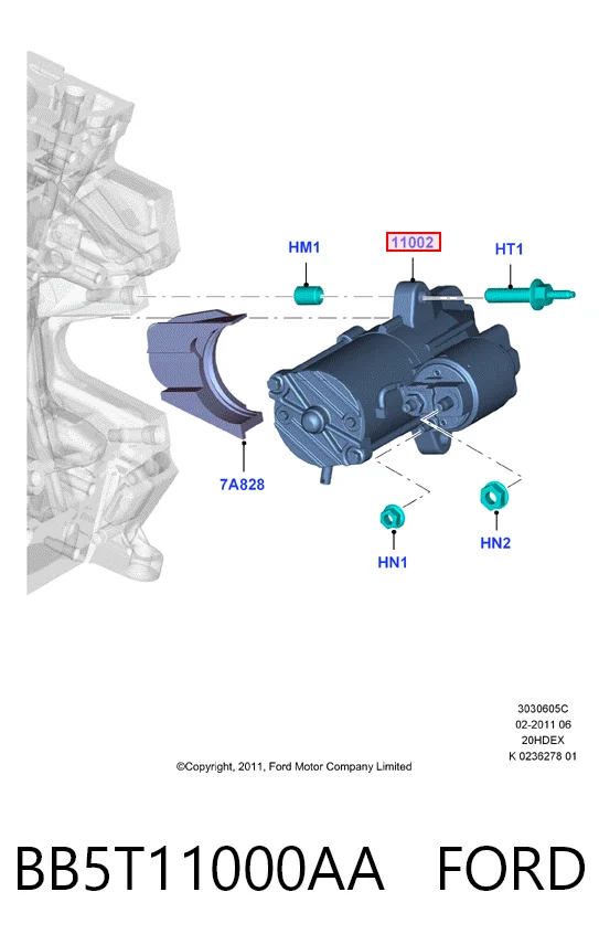 BB5T11000AA Ford Стартер двигуна