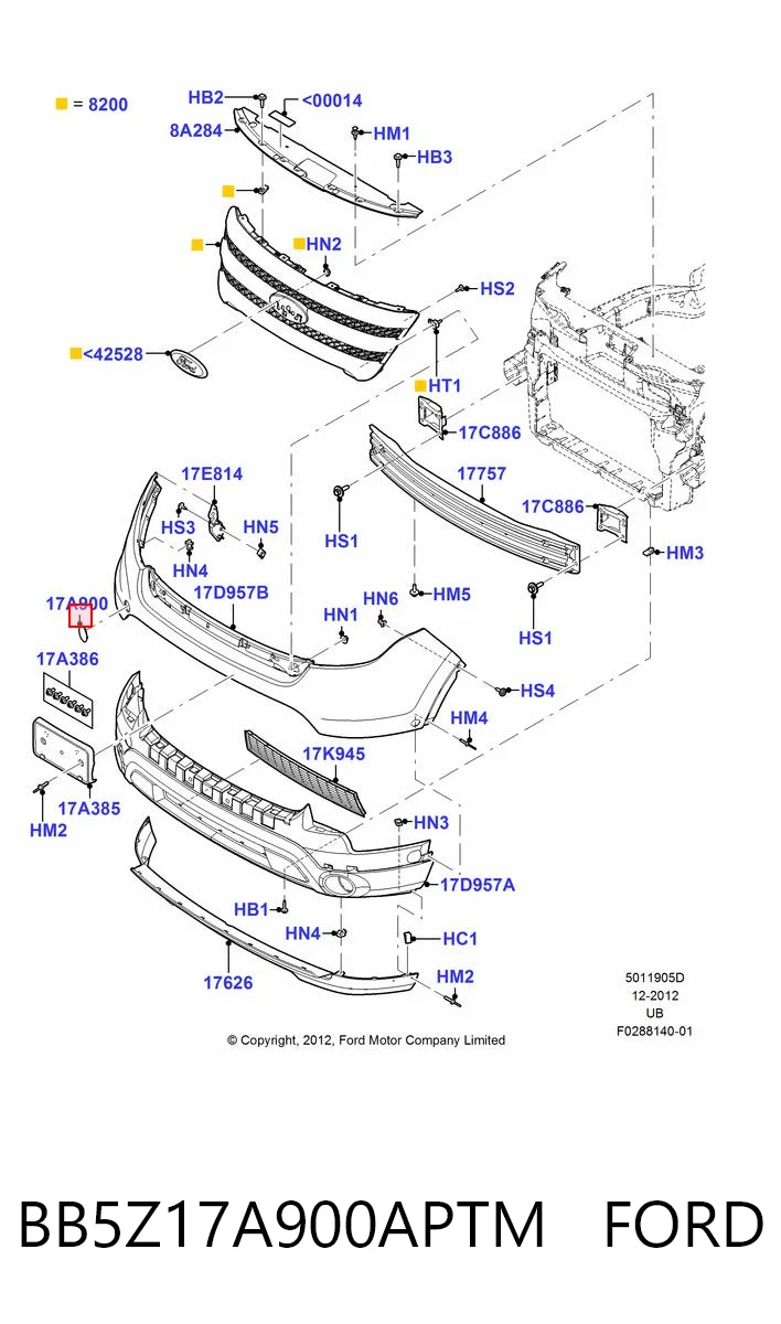 BB5Z17A900APTM Ford 