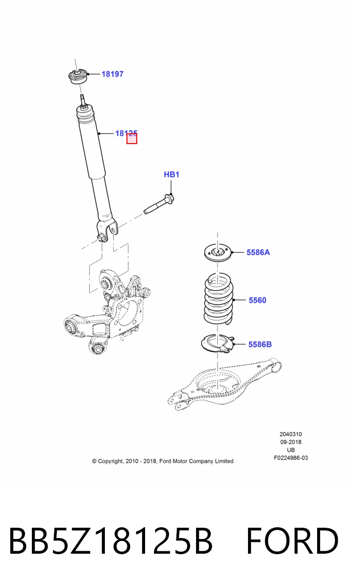 BB5Z18125B Ford Амортизатори задні
