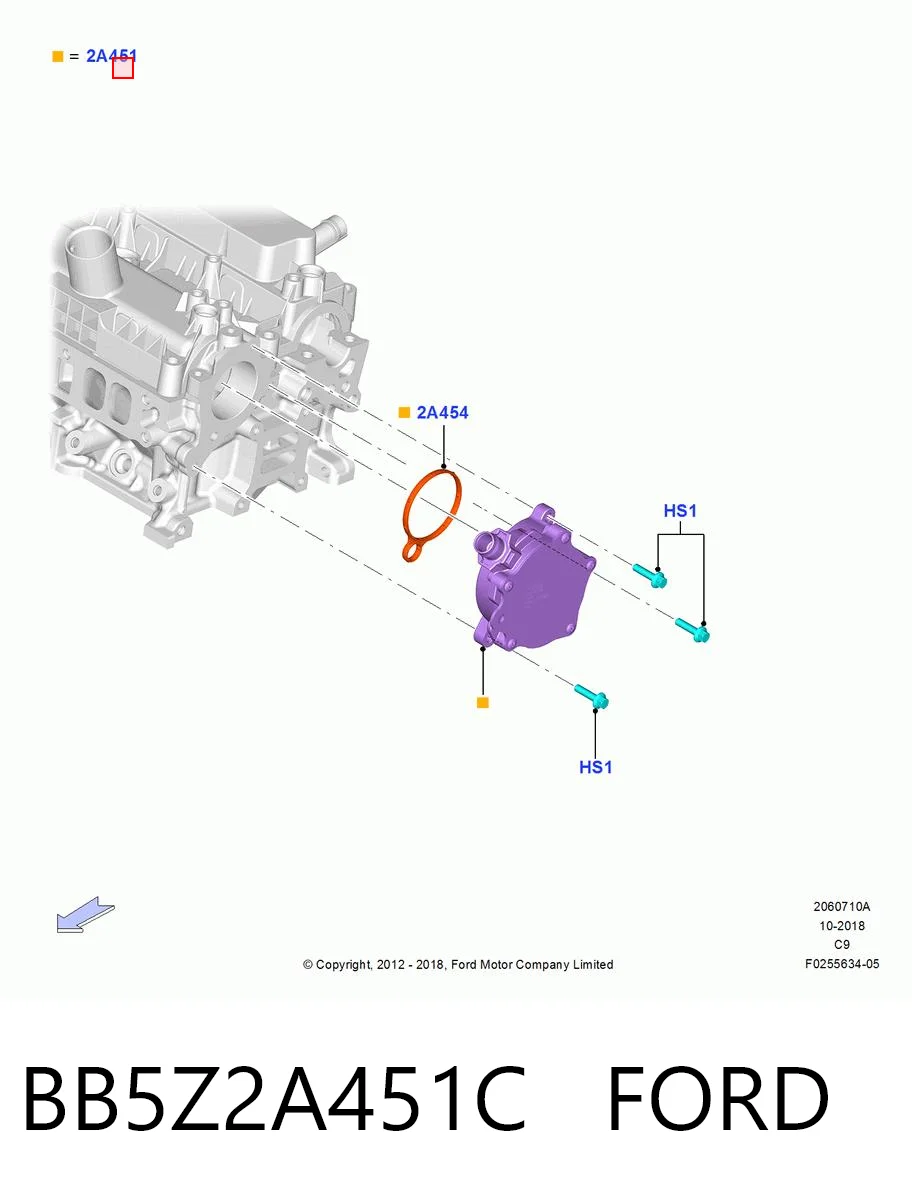 BB5Z2A451C Ford Насос вакуумний