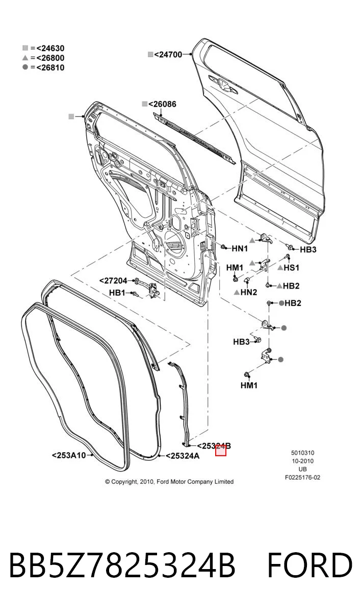 BB5Z7825324B Ford 
