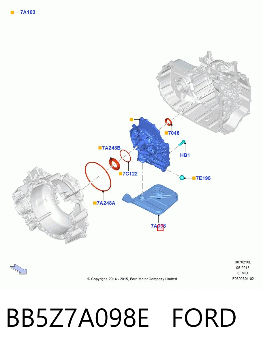 BB5Z7A098E Ford Масло в коробку автомат
