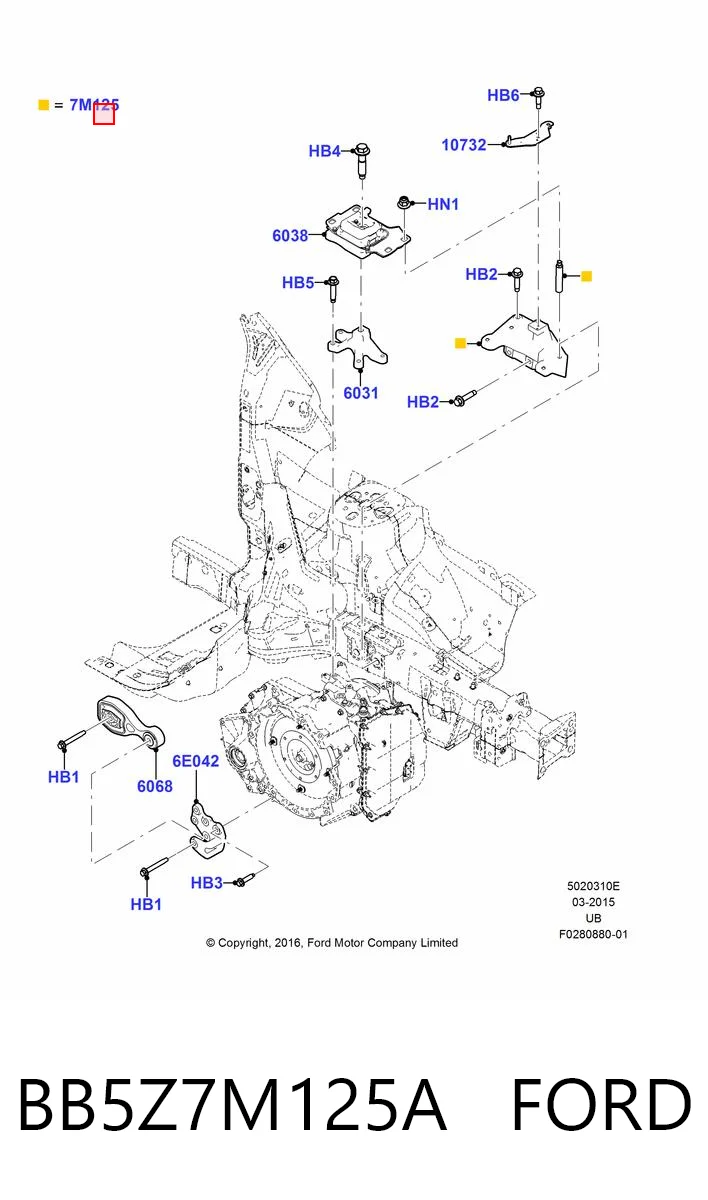 BB5Z7M125A Ford 