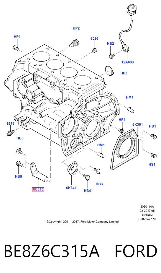 BE8Z6C315A Ford ДПКВ