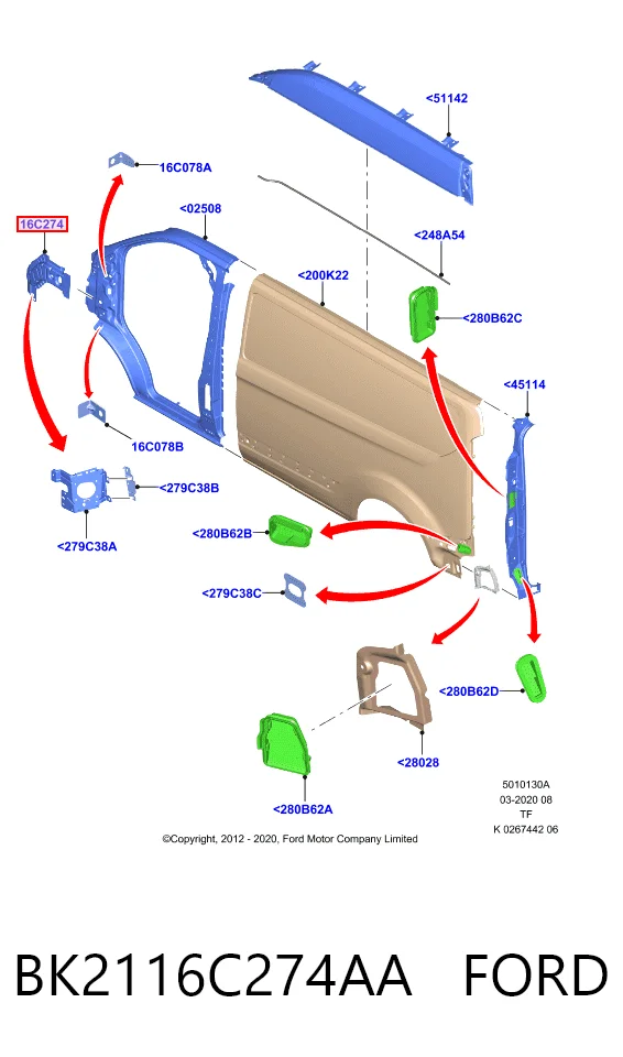 BK2116C274AA Ford