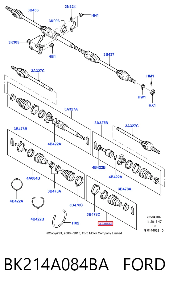  Пильник ШРУСа внутрішній Ford Transit 7