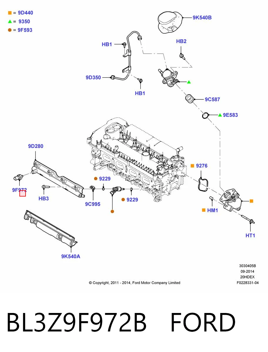 BL3Z9F972B Ford 