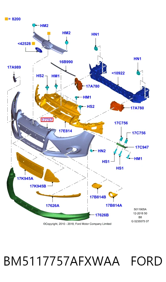Бампер на авто Elit KH2536900 ціна, від 40.35 USD