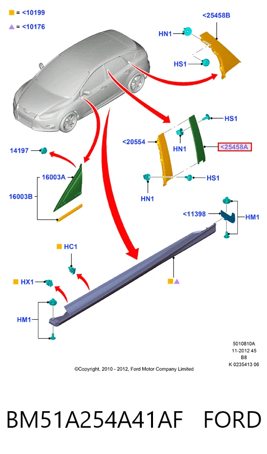 HMPBM51A254A41AF Hmpx Молдинг опускного скла двері задньої, лівої