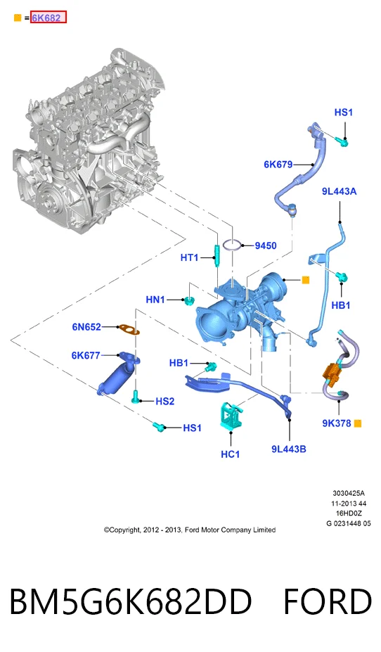 BM5G6K682DD Ford Турбонаддув