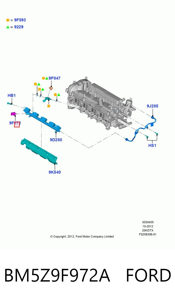 BM5Z9F972A Ford Манометри