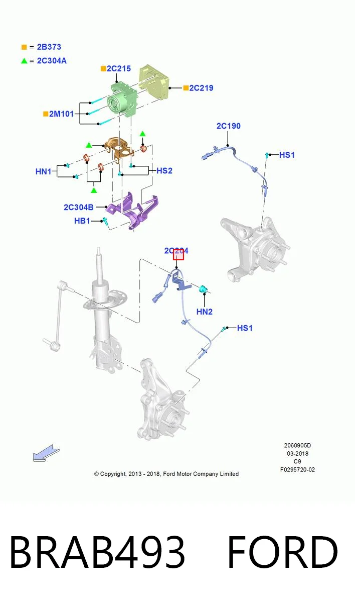 STBRAB379 SAT Датчик АБС (ABC) передній, правий