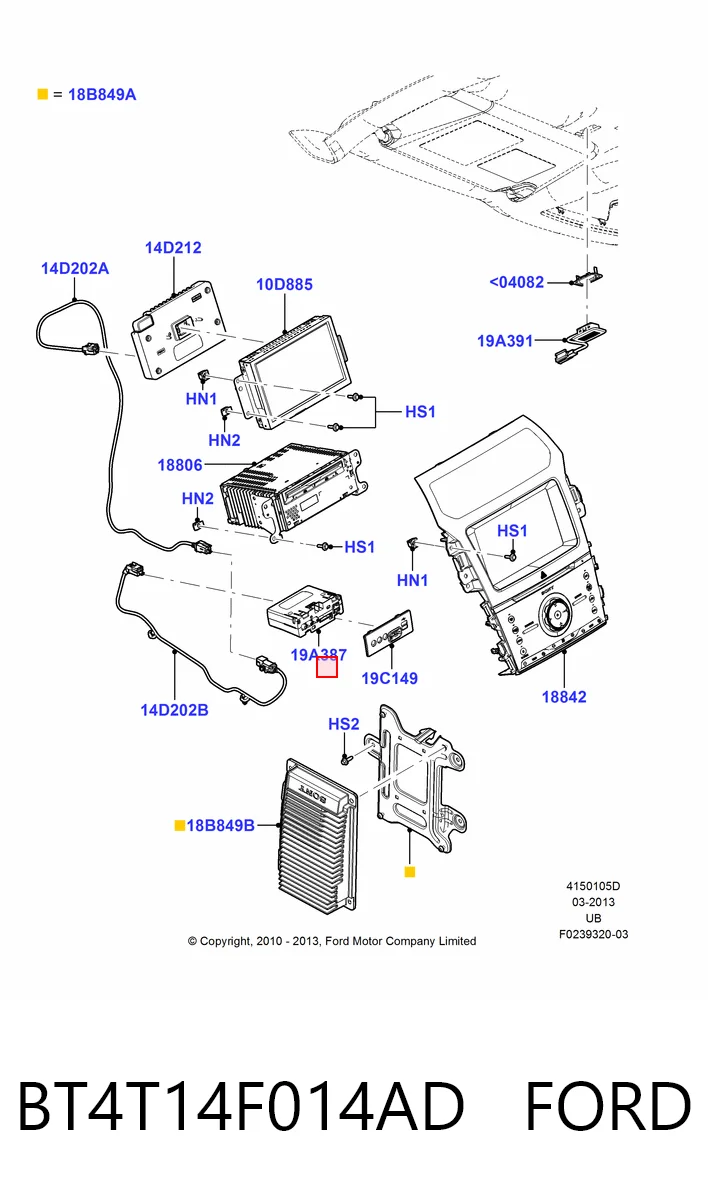 BT4T14F014AD Ford 