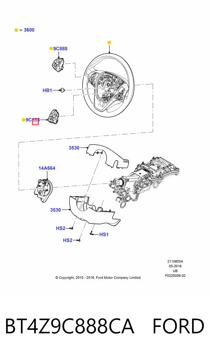 BT4Z9C888CA Ford 