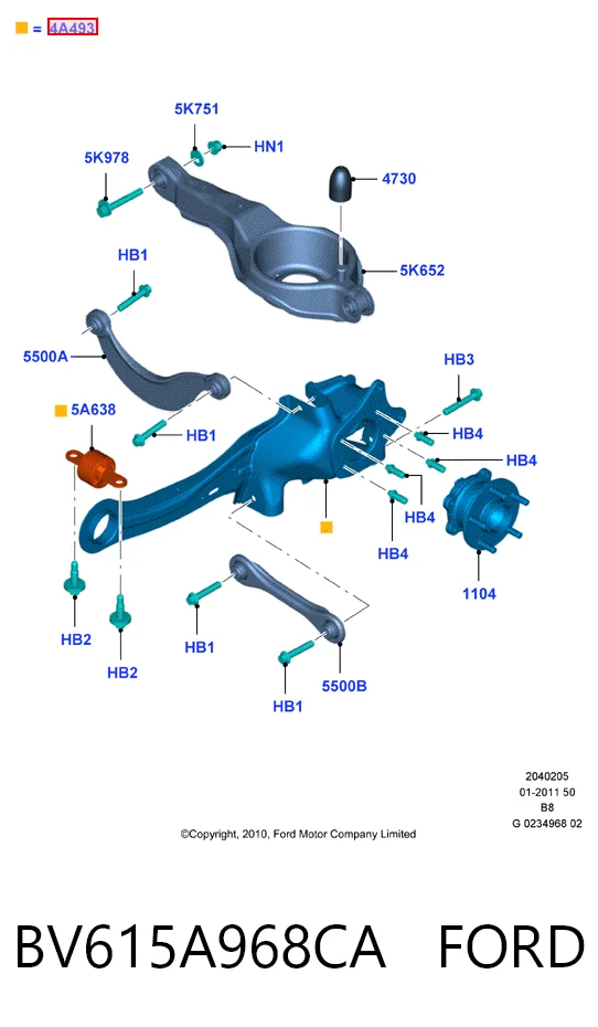 HMPBV615A968CC Hmpx Кулак поворотний правий