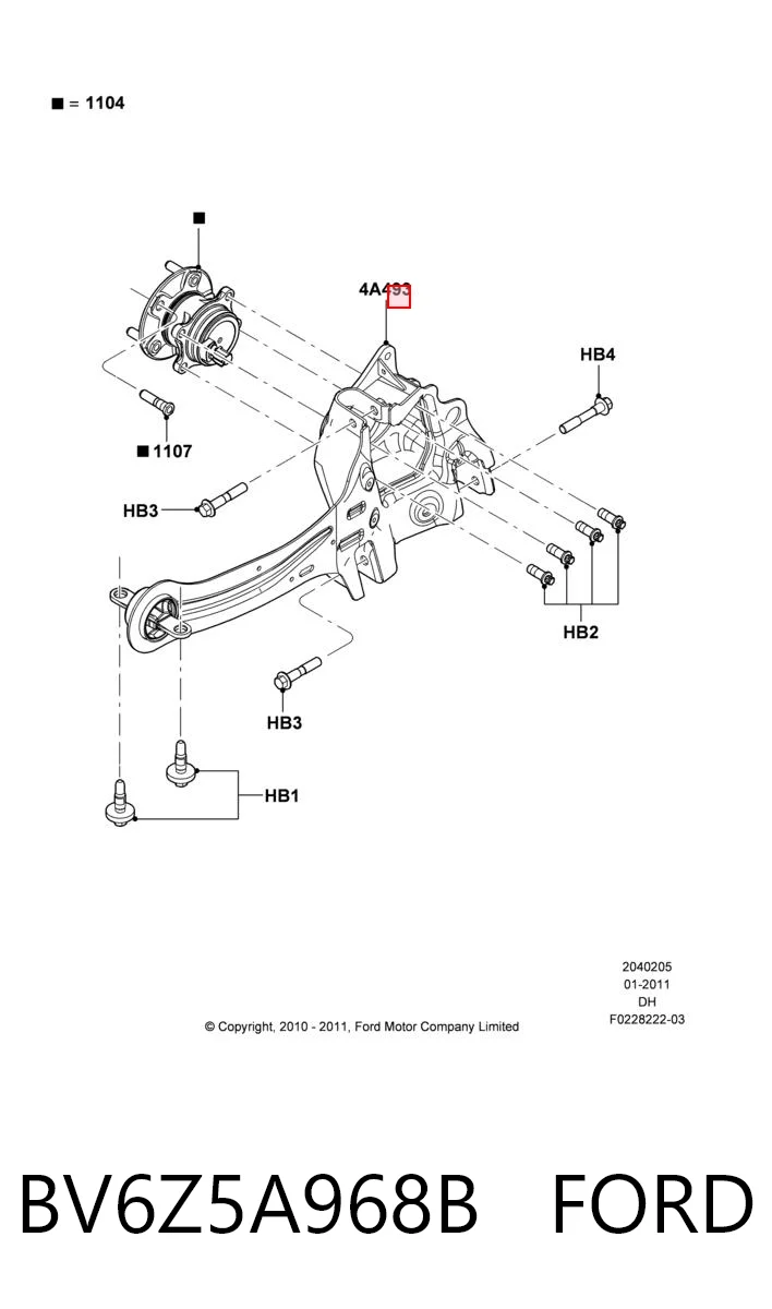 BV6Z5A968B Ford 