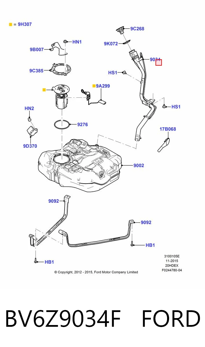 BV6Z9034F Ford 