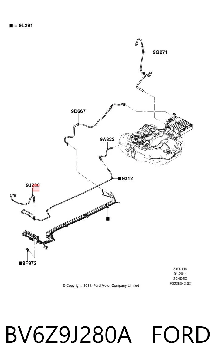 BV6Z9J280A Ford 
