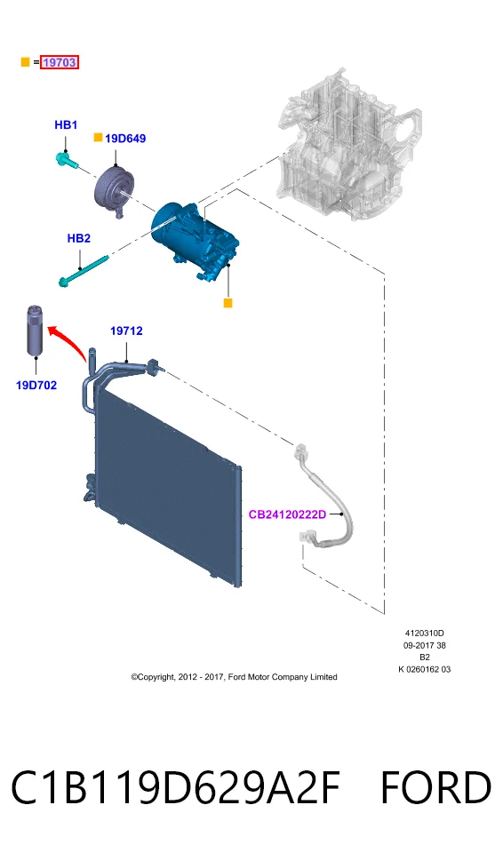 C1B119D629A2F Ford Компресор холодоагенту