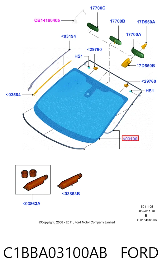 Скло лобове Pilkington ST500823
