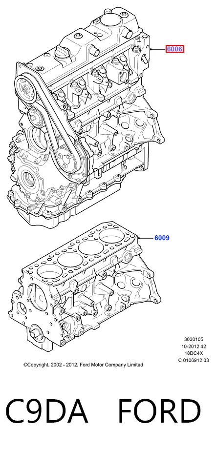 C9DA Ford Мотор в зборі
