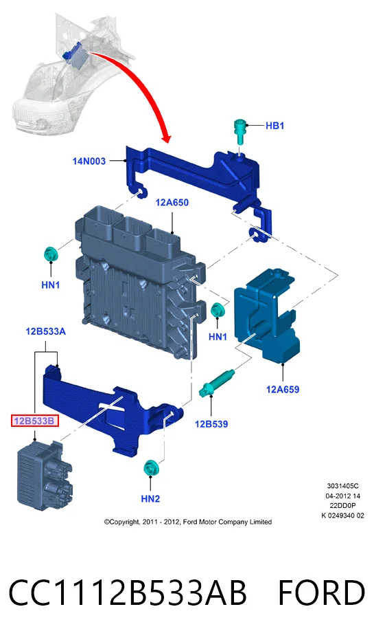  Реле свічок накалу Ford Transit 6
