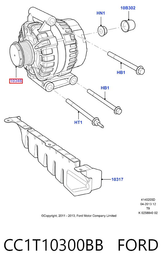 CC1T10300BB Ford Авто генератор