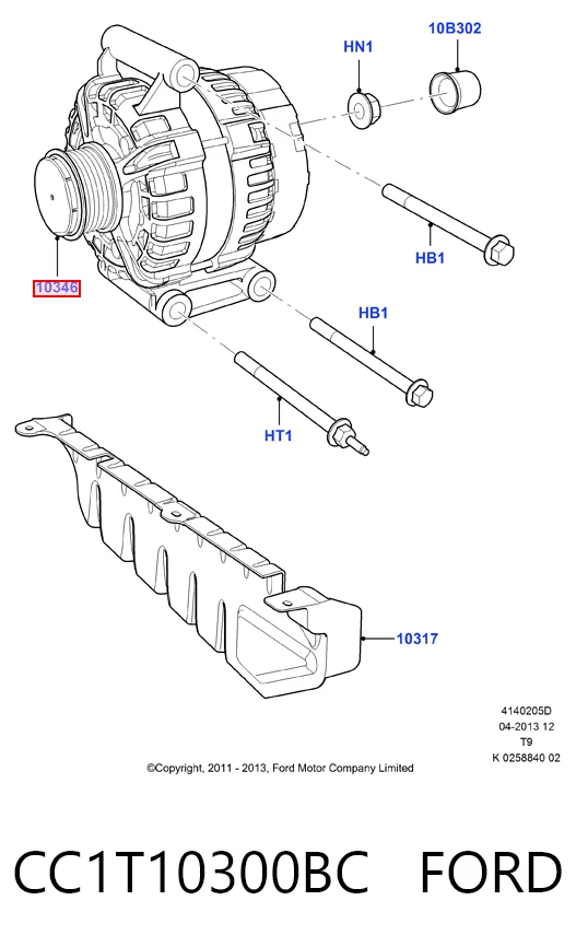 CC1T10300BC Ford Авто генератор