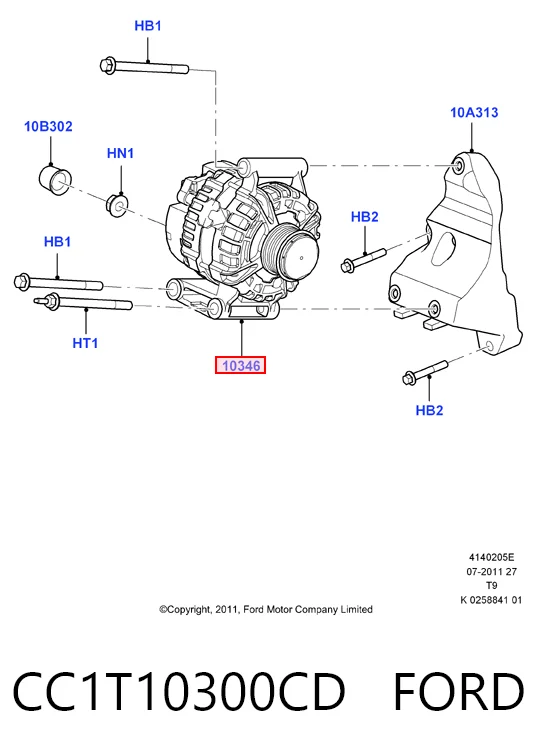 CC1T10300CD Ford Авто генератор