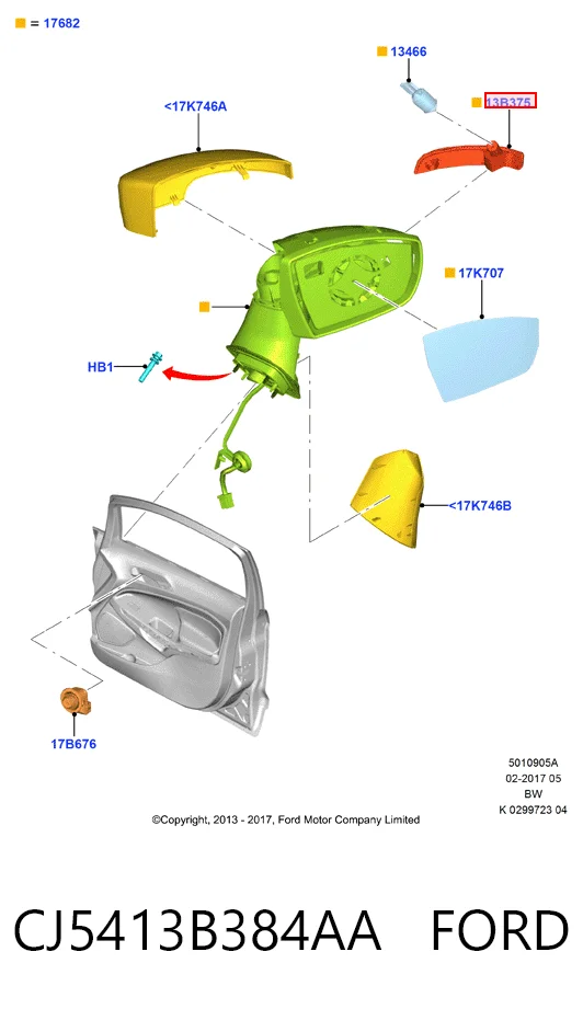 Купити 2139552 Ford Покажчик повороту дзеркала, лівий