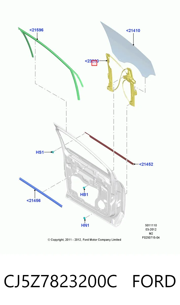 CJ5Z7823200C Ford Склопідйомник (механізм переміщення скла)