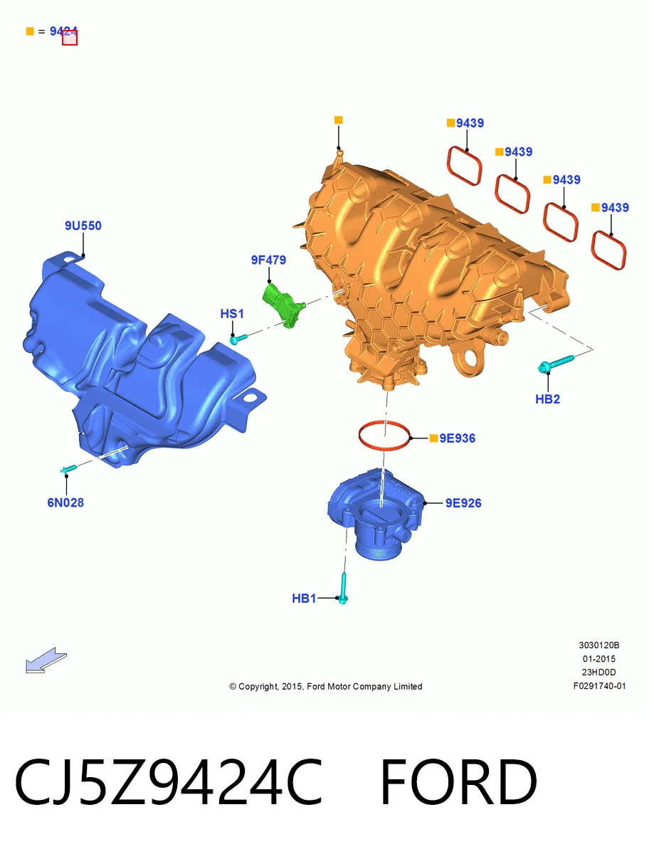 Впускний колектор на Ford Fusion  CD