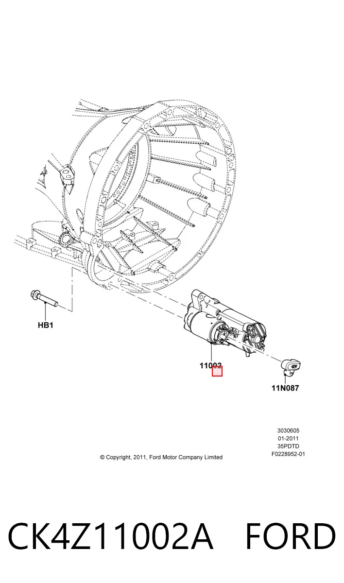 CK4Z11002A Ford Стартер двигуна