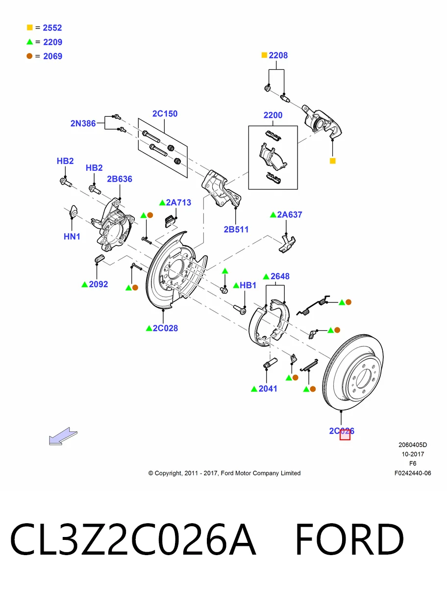 CL3Z2C026A Ford Дискові гальма