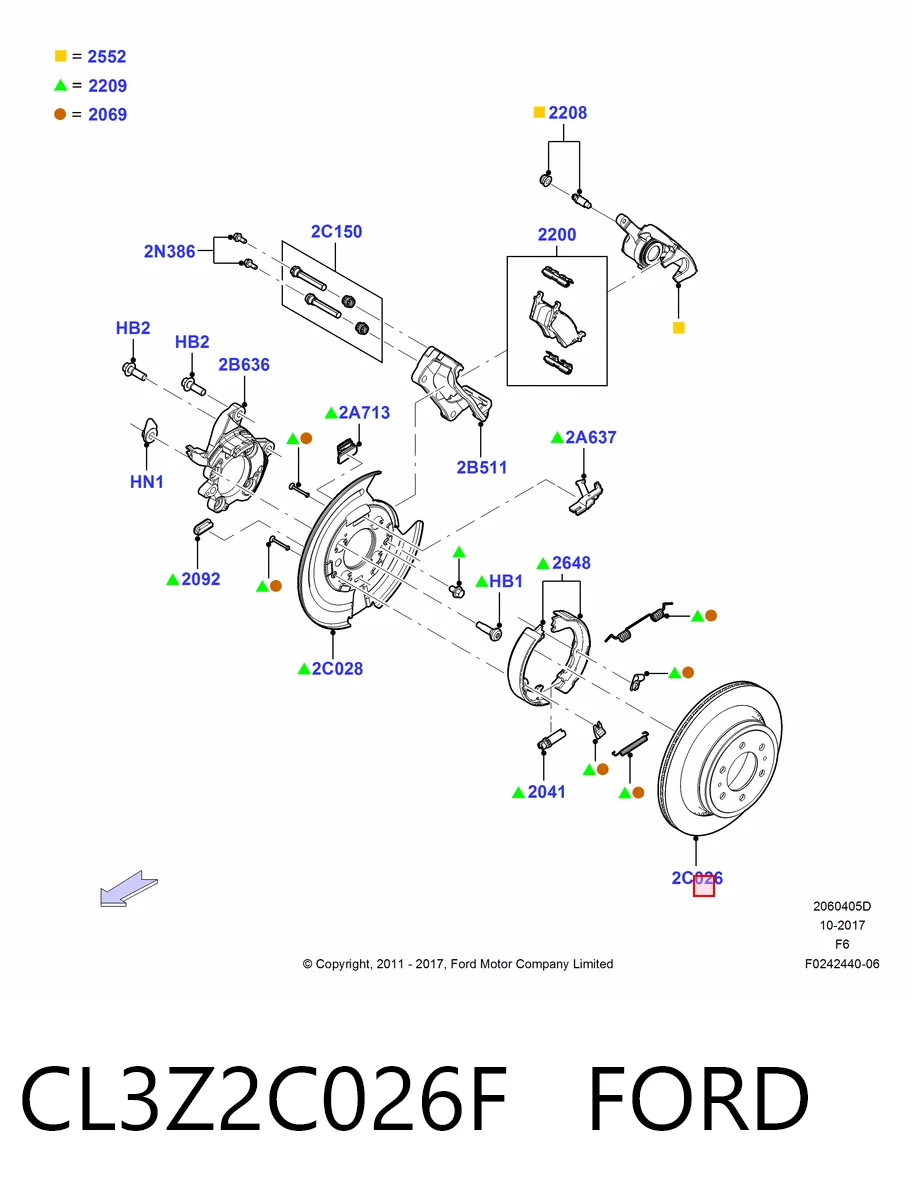 CL3Z2C026F Ford Дискові гальма