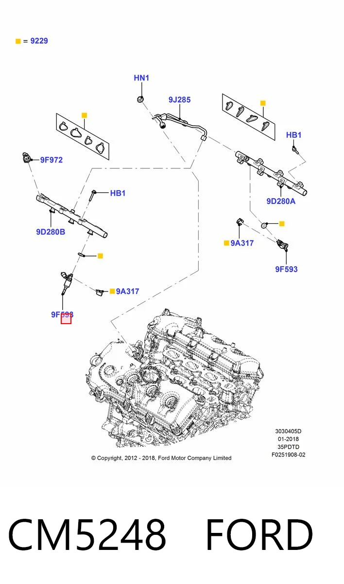 CM5248 Ford Форсунка вприску палива