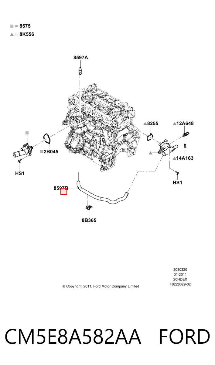 CM5E8A582AA Ford 
